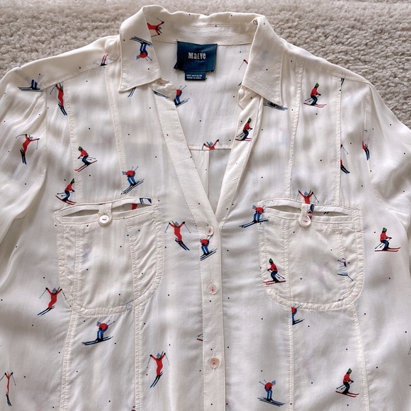 Anthropologie Après-ski Conversationalist Blouse - Picture 3 of 8